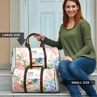 Fight Cancer In All Colors Travel Bag Plumeria Mix Tapa Pattern