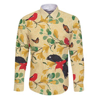 Aloha Hawaii Family Matching Puletasi and Hawaiian Shirt I'iwi on Mamane Pastel Cream