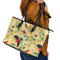 Aloha Hawaii Leather Tote Bag I'iwi on Mamane Pastel Cream