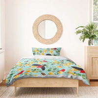 Aloha Hawaii Bedding Set I'iwi on Mamane Pastel Turquoise