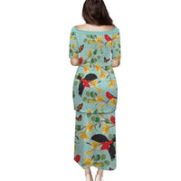 Aloha Hawaii Puletasi I'iwi on Mamane Pastel Turquoise