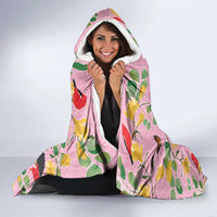 Aloha Hawaii Hooded Blanket I'iwi on Mamane Pastel Pink