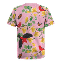 Aloha Hawaii Rugby Jersey I'iwi on Mamane Pastel Pink