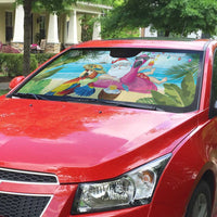 Have Yourself A Beachy Little Christmas Auto Sun Shade with Santa Chilling - Polynesian Pride