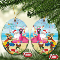 Have Yourself A Beachy Little Christmas Ceramic Ornament with Santa Chilling - Polynesian Pride