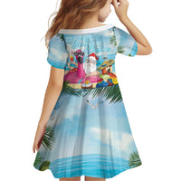 Have Yourself A Beachy Little Christmas Family Matching Mermaid Dress and Hawaiian Shirt with Santa Chilling - Polynesian Pride