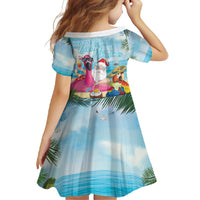 Have Yourself A Beachy Little Christmas Family Matching Off Shoulder Maxi Dress and Hawaiian Shirt with Santa Chilling - Polynesian Pride