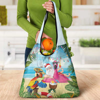 Have Yourself A Beachy Little Christmas Grocery Bag with Santa Chilling - Polynesian Pride