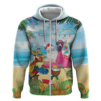 Have Yourself A Beachy Little Christmas Hoodie with Santa Chilling - Polynesian Pride