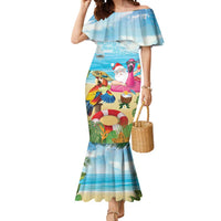 Have Yourself A Beachy Little Christmas Mermaid Dress with Santa Chilling - Polynesian Pride