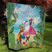 Have Yourself A Beachy Little Christmas Quilt with Santa Chilling - Polynesian Pride