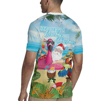 Have Yourself A Beachy Little Christmas Rugby Jersey with Santa Chilling - Polynesian Pride