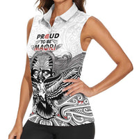 Aotearoa Personalized Women Sleeveless Polo Shirt Proud To Be Maori