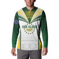 Cook Islands Rugby Custom Button Sweatshirt Kuki's Aitu Champions - Polynesian Pride