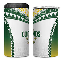Cook Islands Rugby 4 in 1 Can Cooler Tumbler Kuki's Aitu Champions - Polynesian Pride