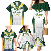 Cook Islands Rugby Custom Family Matching Mermaid Dress and Hawaiian Shirt Kuki's Aitu Champions LT7 - Polynesian Pride