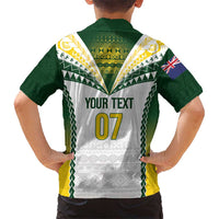 Cook Islands Rugby Custom Family Matching Off The Shoulder Long Sleeve Dress and Hawaiian Shirt Kuki's Aitu Champions LT7 - Polynesian Pride