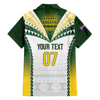 Cook Islands Rugby Custom Family Matching Off The Shoulder Long Sleeve Dress and Hawaiian Shirt Kuki's Aitu Champions LT7 - Polynesian Pride