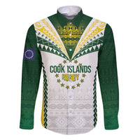 Cook Islands Rugby Custom Family Matching Off The Shoulder Long Sleeve Dress and Hawaiian Shirt Kuki's Aitu Champions LT7 Dad's Shirt - Long Sleeve Colorful - Polynesian Pride