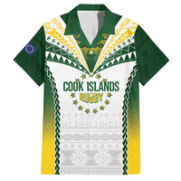 Cook Islands Rugby Custom Family Matching Puletasi and Hawaiian Shirt Kuki's Aitu Champions LT7 Dad's Shirt - Short Sleeve Colorful - Polynesian Pride