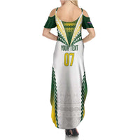 Cook Islands Rugby Custom Summer Maxi Dress Kuki's Aitu Champions - Polynesian Pride