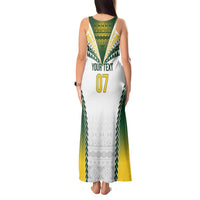 Cook Islands Rugby Custom Tank Maxi Dress Kuki's Aitu Champions - Polynesian Pride
