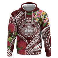 Aloha Hawaii Big Island Zip Hoodie Ohia Lehua Wahine