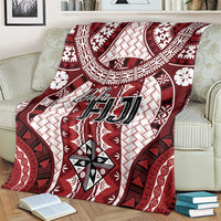 Bula Fiji Vintage Blanket Scarlet Masi Motifs