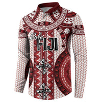 Bula Fiji Vintage Button Sweatshirt Scarlet Masi Motifs