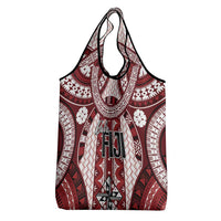 Bula Fiji Vintage Grocery Bag Scarlet Masi Motifs