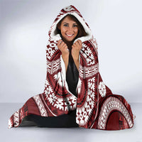 Bula Fiji Vintage Hooded Blanket Scarlet Masi Motifs