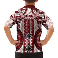 Bula Fiji Vintage Kid Hawaiian Shirt Scarlet Masi Motifs