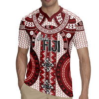 Bula Fiji Vintage Rugby Jersey Scarlet Masi Motifs