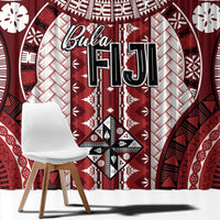 Bula Fiji Vintage Window Curtain Scarlet Masi Motifs