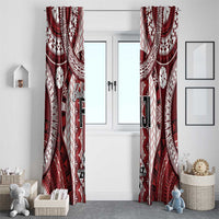 Bula Fiji Vintage Window Curtain Scarlet Masi Motifs