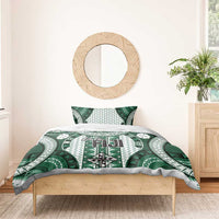 Bula Fiji Vintage Bedding Set Phthalo Green Masi Motifs