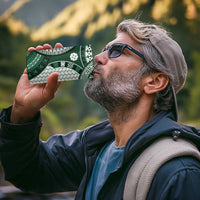 Bula Fiji Vintage 4 in 1 Can Cooler Tumbler Phthalo Green Masi Motifs