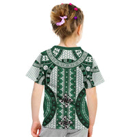 Bula Fiji Vintage Kid T Shirt Phthalo Green Masi Motifs