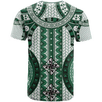 Bula Fiji Vintage T Shirt Phthalo Green Masi Motifs