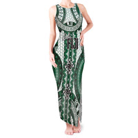Bula Fiji Vintage Tank Maxi Dress Phthalo Green Masi Motifs