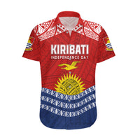 Personalised Kiribati Independence Day Hawaiian Shirt Flag Style LT7 Red - Polynesian Pride