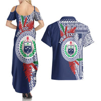 Samoa Rugby Personalized Couples Matching Summer Maxi Dress and Hawaiian Shirt Toa Samoa Myriad Siapo