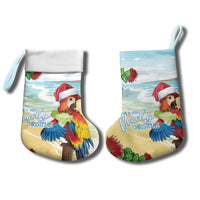 Have A Very Beach Christmas Stocking Parrot By Lehua Flower - Polynesian Pride