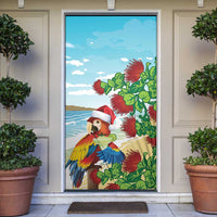 Have A Very Beach Christmas Door Cover Parrot By Lehua Flower - Polynesian Pride