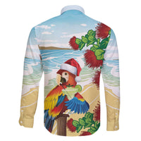 Have A Very Beach Christmas Family Matching Off The Shoulder Long Sleeve Dress and Hawaiian Shirt Parrot By Lehua Flower - Polynesian Pride