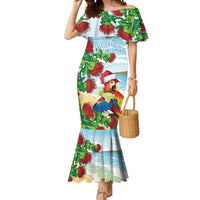 Have A Very Beach Christmas Mermaid Dress Parrot By Lehua Flower LT7 Women Art - Polynesian Pride