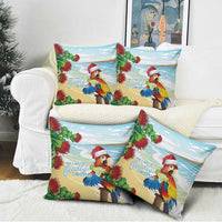 Have A Very Beach Christmas Pillow Cover Parrot By Lehua Flower - Polynesian Pride