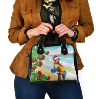 Have A Very Beach Christmas Shoulder Handbag Parrot By Lehua Flower - Polynesian Pride