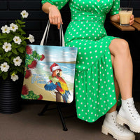 Have A Very Beach Christmas Tote Bag Parrot By Lehua Flower - Polynesian Pride