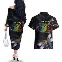 Personalised Polynesian Memorial Couples Matching Off The Shoulder Long Sleeve Dress and Hawaiian Shirt Your Wings Were Ready But My Heart Was Not LT7 - Polynesian Pride